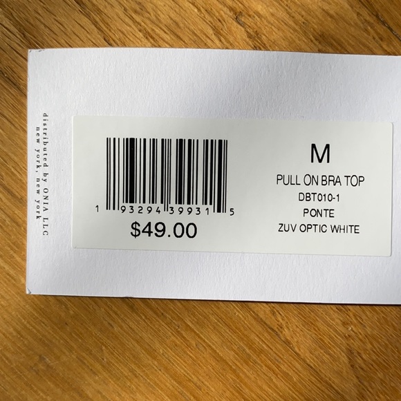 NWT, We Wore What Pull On Bra Top, M, White - Picture 5 of 6